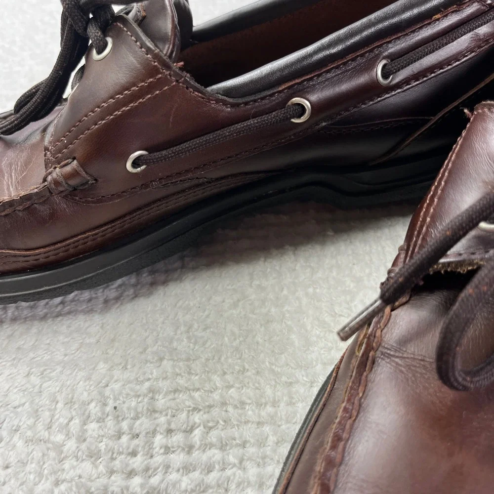 Sebago Docksides Brown Leather Boat Shoes Mens 9.5 M Loafers 70829 41075802
